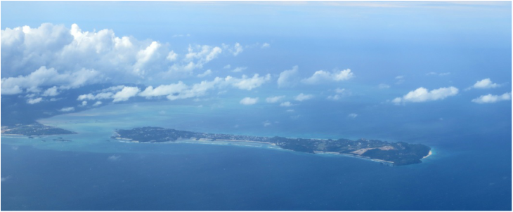 Aerial view of Boracay island